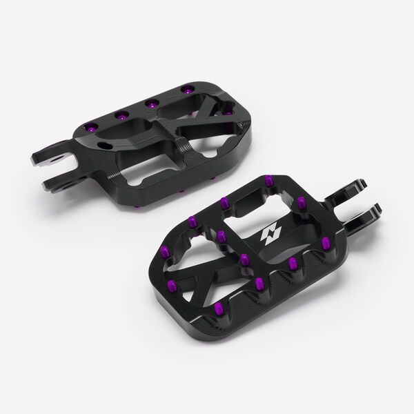 SUR-RON LB Wide Black Footpeg Set